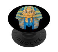 Faraone egiziano King Tut Tutankhamen Design Distressed PopSockets PopGrip Adesivo