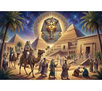 Faraone egizio Tutankhamon Puzzle in Legno 500 Pezzi Adulti E Ragazzi,Gioco Educativo,Sfida Impossibile,dai 14 Anni,Legno,Decorazione Casa,Idea Regalo,Antistress (52x38cm)