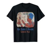 Faraone re Ramses adorare dea Maat antico Egitto Maglietta