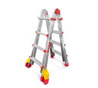 Faraone TELES T4A VERSIONE 2025 - Scala telescopica multiuso 4+4 GRADINI con all