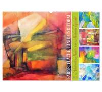 Farbe, Fläche, Linie und Form - Abstrakte Malerei von Michaela Spreider (Wandkalender 2026 DIN A2 quer), CALVENDO Monatskalender: Abstrakte Kunst in leuchtenden Farben