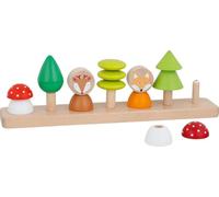 Farben- und Formensortierspiel Kleine Waldfreunde: 30 x 5,5 x 9 cm, Holz, 16 Teile, per Stück