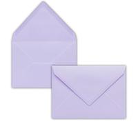 FarbenFroh by GUSTAV NEUSER - 50 buste per lettere, formato B6, 17,5 x 12,5 cm, colore lilla, con chiusura a linguetta appuntita, 120 g/m², per matrimoni, biglietti di auguri e inviti