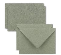FarbenFroh by GUSTAV NEUSER Set di 25 buste per biglietti, biglietti singoli in carta Kraft - Din A7-10,5 x 7,3 cm - 24g/m² - Grigio - con buste da lettere C7 - Colla bagnata