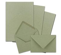 FarbenFroh by Gustav Neuser - Set di 25 fogli di carta da lettere formato DIN A5, con buste in formato C6, incollaggio a umido (verde)