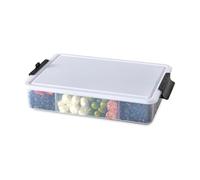 Farberware Build-A-Board - Snacklebox in poliestere con coperchio del tagliere e manici di bloccaggio, 11 scomparti per snack e salumi, lavabile in lavastoviglie, 27 x 40 cm