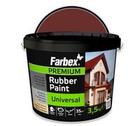 FARBEX Gomma Liquida Guaina Liquida Interni Esterni - 3,5 kg- Rosso Marrone | Gomma liquida impermeabilizzante per tetti, balconi, zoccolatura, cemento, legno, metallo, plastica - elastica, anti UV