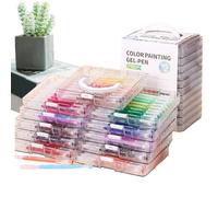 Farbige Gelstifte - Schulbedarf Marker - Buntstifte Mit Farbtinte Und Großes Fassungsvermögen Flüssiges Schreiben Für Kinder Zeichnen Kritzeln Journaling Kunst Mädchen Frauen Männer