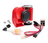 FARBIN Mini Air Horn 12 V 150 dB Super Loud, Compact Car horn with Compressor and Wiring Harness for Any 12 V Veicoli (12 V, Rosso Mini)
