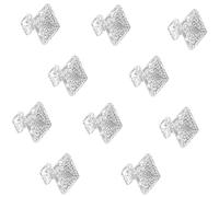 FarBoat 10 maniglie per cassetti in acrilico trasparente (3,0 cm, quadrate)