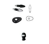 farbrothersonline COMPATIBILE CON YAMAHA YZF R6 2005-2021 FRECCIE A COPPIA A LED+ADATTATORE PIASTRINE FRECCIA PER MOTO YAMAHA LAMPA 90101+90062 NERE VETRO FUME' UNIVERSALE OMOLOGATO