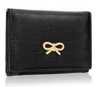 Farcauo Portafoglio Donna Mini Nero Fiocco con Scomparto per carta d'identità e porta tessere Portafoglio Donna Small