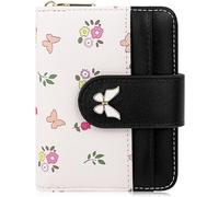 Farcauo Portamonete Donna Mini Kawaii Butterfly Portafoglio Donna Nero Portafoglio con Scomparto per carta d'identità e porta tessere