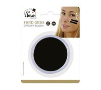 P'TIT CLOWN - 91013 - Fard Grasso Nero - 10 g - Ø 6,5 cm - Pallete per il trucco - Make-up - Pittura viso - Lavabile - Non tossico - Carnevale, Halloween, Compleanno, Cosplay
