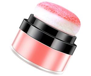 Fard in Polvere a Cuscino con Puff, Testa a Fungo, Plastico | Compatto e Portatile, Non Si Stacca, per Donne, Idea Regalo San Valentino Festa della Mamma