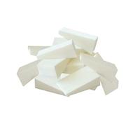 Fardello Triangolare per Viso 24 Pezzi, Bianco in Plastico e Cotone | Tocco Confortevole sulla Pelle, Adatto a Tutti i Tipi di Pelle, Facile da Lavare e Asciugare, Forma Triangolare