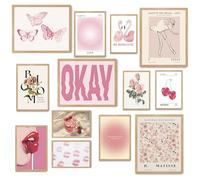 Fardes Coquette Room Decor Immagini Estetiche, Poster rosa per Coquette Decorazione da Parete, Coquette Decor per Teen Girls Camera da letto, Coquette Stuff per Pink Room Decor Estetica