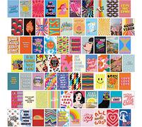 Fardes Decorazione da parete indie per camera da letto di ragazze adolescenti, kit collage da parete indie, immagini estetiche, decorazione eclettica della stanza, 70 pezzi decorazione indie per
