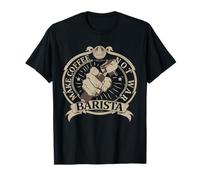 Fare caffè Non Guerra Barista Classico Vintage Pace Advocate Maglietta