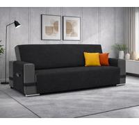 Farè - Copridivano Personalizzato su Misura del divano - Salvadivano Impermeabile ed Antimacchia - Made in Italy - COVER ARMOR nero - 4 posti