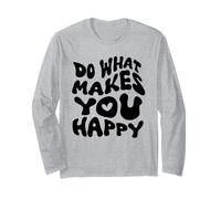 Fare Cosa Ti Rende Felice Retro Ondulato Font Maglia a Manica
