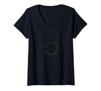 Fare Cose Belle: Ispirazione Artistica Maglietta con Collo a V, Donna, Nero, XL