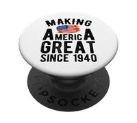 Fare l"America grande dal 1940 86 Anni Uomini Donne PopSockets PopGrip Adesivo