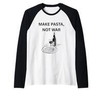 Fare la Pasta, Non la Guerra Divertente Detto Sarcastico Maglia con Maniche Raglan