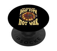 Fare lo stufato di manzo non la guerra design PopSockets PopGrip Adesivo