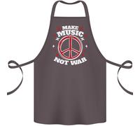 Fare Musica Non Guerra Pace Hippy Rock contro la Cotone Grembiule 100% Biologico