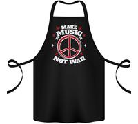 Fare Musica Non Guerra Pace Hippy Rock contro la Cotone Grembiule 100% Biologico