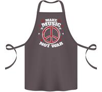 Fare Musica Non Guerra Pace Hippy Rock contro la Cotone Grembiule 100% Biologico