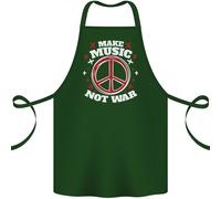 Fare Musica Non Guerra Pace Hippy Rock contro la Cotone Grembiule 100% Biologico