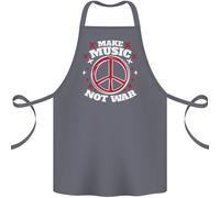 Fare Musica Non Guerra Pace Hippy Rock contro la Cotone Grembiule 100% Biologico