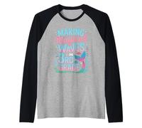 Fare Onde magiche nella Sirena di Terza elementare Torna a Scuola Maglia con Maniche Raglan