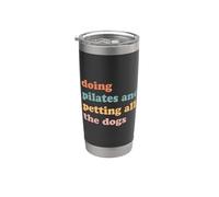 Fare Pilates e Accarezzare tutti i cani Divertente Allenamento Amore Bicchiere termico in acciaio inox doppia parete