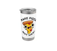 Fare Pizza Non Guerra Divertente Pace Pun Bicchiere termico in acciaio inox doppia parete