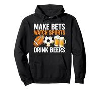 Fare scommesse Guarda Sport Bere Birre Scommesse Bere Calcio Felpa con Cappuccio