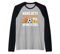 Fare scommesse Guarda Sport Bere Birre Scommesse Bere Calcio Maglia con Maniche Raglan