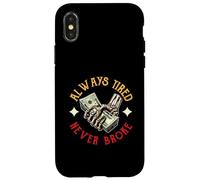 Fare soldi Hustling Dire sempre stanco mai rotto Custodia per iPhone X/XS