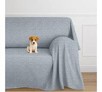 Farè - Telo Salva Divano - Copridivano IMPERMEABILE in tessuto arredo Antimacchia ideale per cani, gatti e bambini - Made in Italy | 350 x 270 cm | ROMA grigio