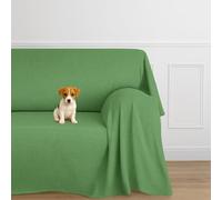Farè - Telo Salva Divano - Copridivano IMPERMEABILE in tessuto arredo Antimacchia ideale per cani, gatti e bambini - Made in Italy | 350 x 270 cm | ARMOR verde