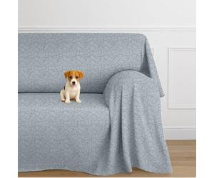 Farè - Telo Salva Divano - Copridivano IMPERMEABILE in tessuto arredo Antimacchia ideale per cani, gatti e bambini - Made in Italy | 350 x 270 cm | ROMA grigio
