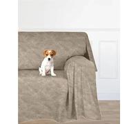 Farè - Telo Salva Divano in tessuto arredo ANTIMACCHIA (idrorepellente ed impermeabile) per COPRIDIVANO | Made in Italy | 400 x 270 cm | DEKORA tortora
