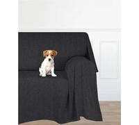 Farè - Telo Salva Divano in tessuto arredo ANTIMACCHIA (idrorepellente ed impermeabile) per COPRIDIVANO | Made in Italy | 400 x 270 cm | ARMOR nero