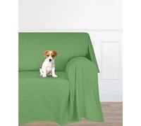 Farè - Telo Salva Divano in tessuto arredo ANTIMACCHIA (idrorepellente ed impermeabile) per COPRIDIVANO | Made in Italy | 350 x 270 cm | ARMOR verde