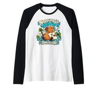 Fare Un pisolino è la Cura di sé Divertente Capibara Maglia con Maniche Raglan