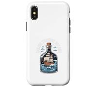 Fare una Nave in Bottiglia NAVIGANDO ATTRAVERSO I SOGNI Nave Bottiglia Custodia per iPhone X/XS