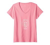 Fare Uno Screenshot della Vita - Modern Lifestyle Maglietta con Collo a V, Donna, Rosa, M