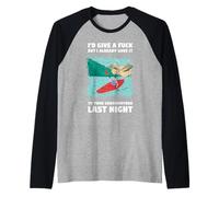 Farei Un Cazzo ma L'Ho già Dato Whitewater Kayak Maglia con Maniche Raglan
